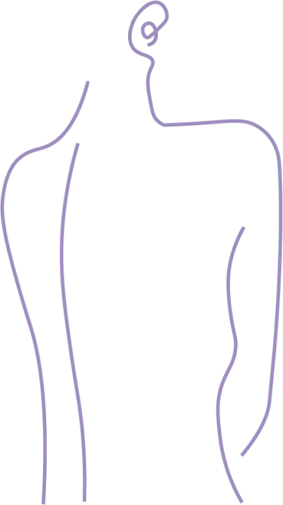 Corps d'une femme représenté en dessin